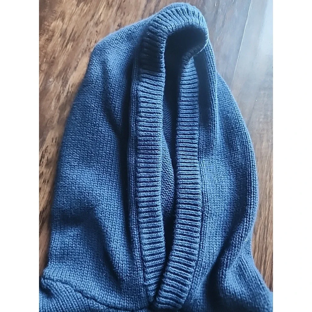 Old Navy Hoodie Sweater Dark Blue With Brown Bear- Boys Size Large 10